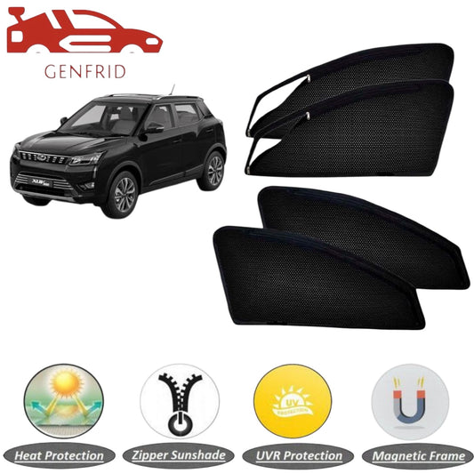 Genfrid Car Sunshade/Car Side Window Shades For Mahindra XUV300 (Zipper)
