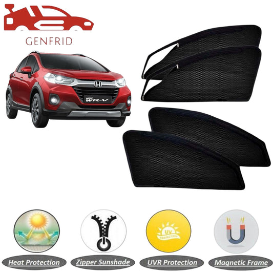 Genfrid Car Sunshade/Car Side Window Shades For Honda WRV (Zipper)