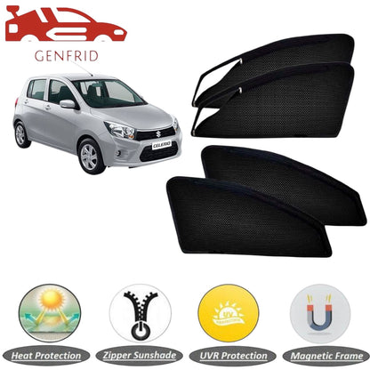 Genfrid Car Sunshade/Car Side Window Shades For Maruti Celerio (Zipper)