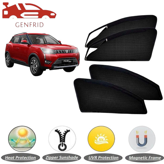 Genfrid Car Sunshade/Car Side Window Shades For Mahindra XUV300 (Zipper)