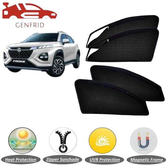 Genfrid Car Sunshade/Car Side Window Shades For Maruti Fronx (Zipper)
