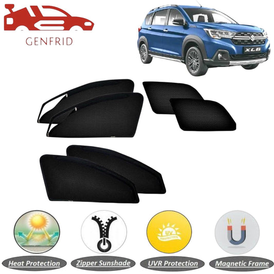 Genfrid Car Sunshade/Car Side Window Shades For Maruti XL6 (Zipper)