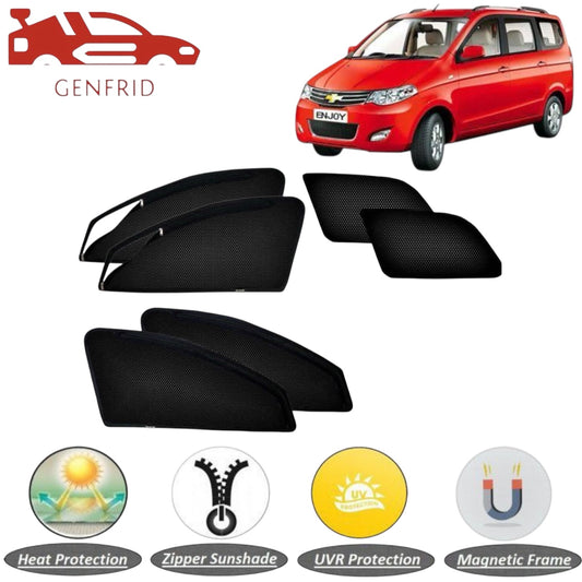 Genfrid Car Sunshade/Car Side Window Shades For Chevrolet Enjoy (Zipper)