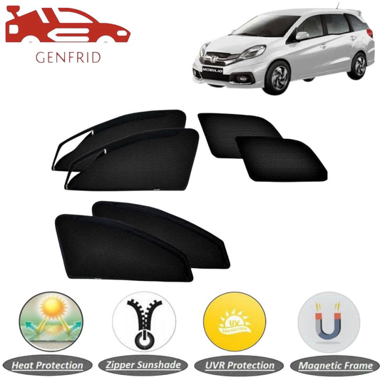 Genfrid Car Sunshade/Car Side Window Shades For Honda Mobilio (Zipper)