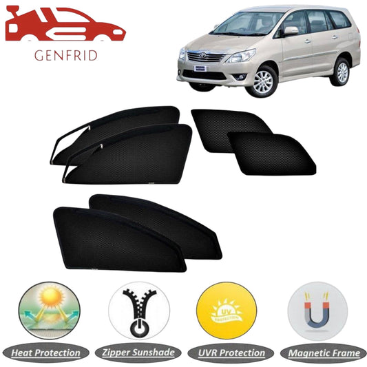 Genfrid Car Sunshade/Car Side Window Shades For Toyota Innova (Zipper)