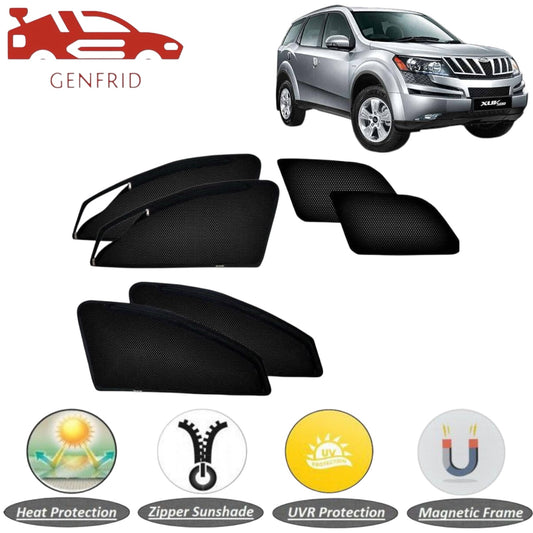 Genfrid Car Sunshade/Car Side Window Shades For Mahindra XUV500 (Zipper)