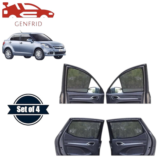 Genfrid Car Sunshade/Car Side Window Shades For Maruti Swift Dzire 2012-16