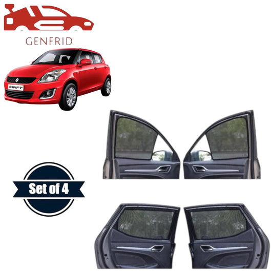 Genfrid Car Sunshade/Car Side Window Shades For Maruti Swift 2012-16