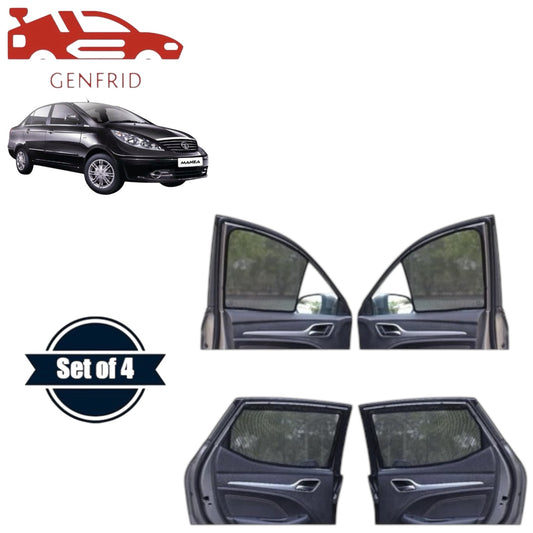 Genfrid Car Sunshade/Car Side Window Shades For Tata Manza