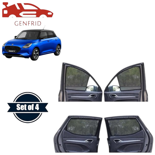 Genfrid Car Sunshade/Car Side Window Shades For Maruti Swift 2024
