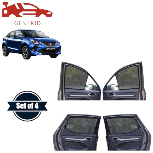 Genfrid Car Sunshade/Car Side Window Shades For Maruti Baleno 2012-21