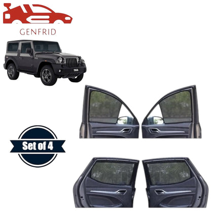 Genfrid Car Sunshade/Car Side Window Shades For Mahindra Thar 2020-25