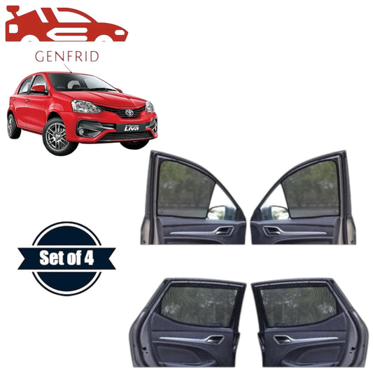 Genfrid Car Sunshade/Car Side Window Shades For Toyota Etios Liva