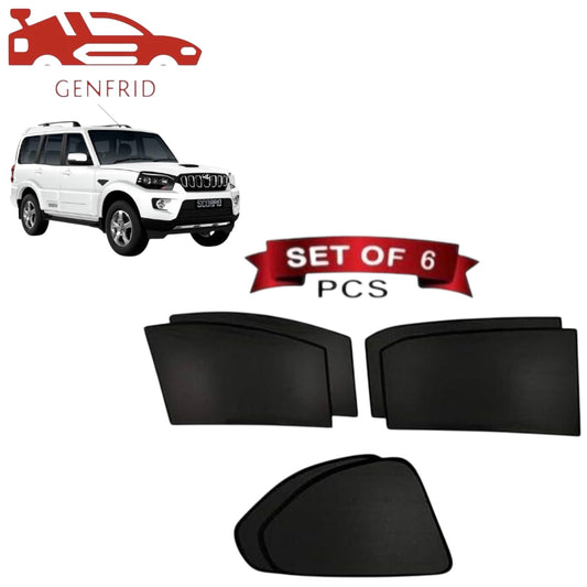 Genfrid Car Sunshade/Car Side Window Shades For Mahindra Scorpio