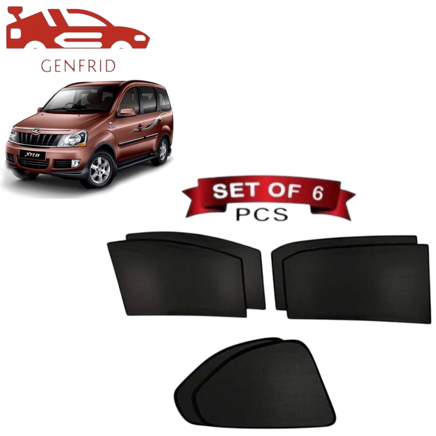 Genfrid Car Sunshade/Car Side Window Shades For Mahindra Xylo