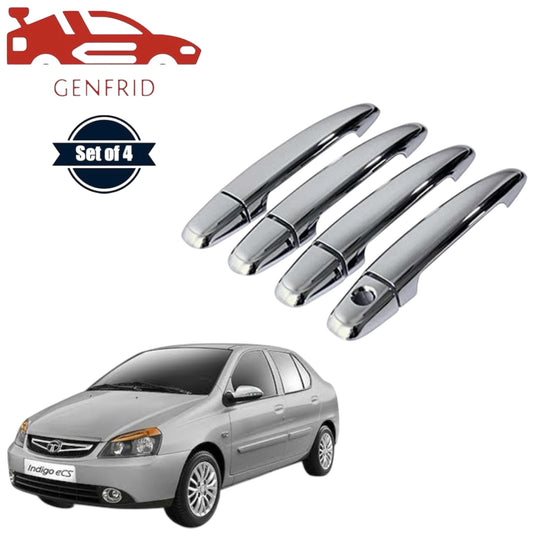 GENFRID Car Chrome Door Handle Covers For Tata Indigo