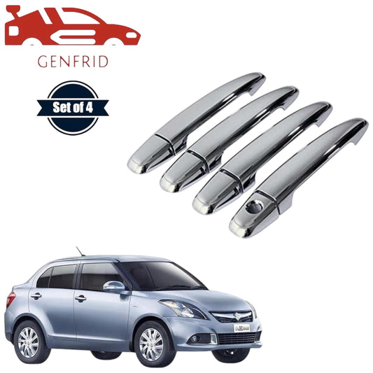 GENFRID Car Chrome Door Handle Covers For Maruti Swift Dzire 2012-16