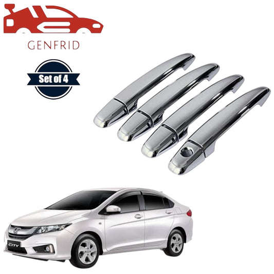 GENFRID Car Chrome Door Handle Covers For Honda City