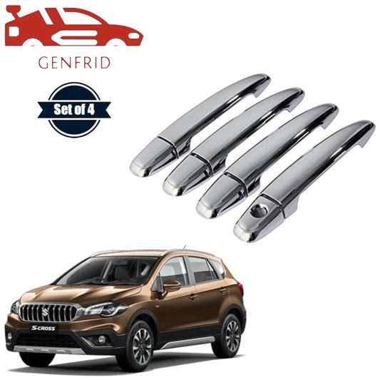 GENFRID Car Chrome Door Handle Covers For Maruti Scross