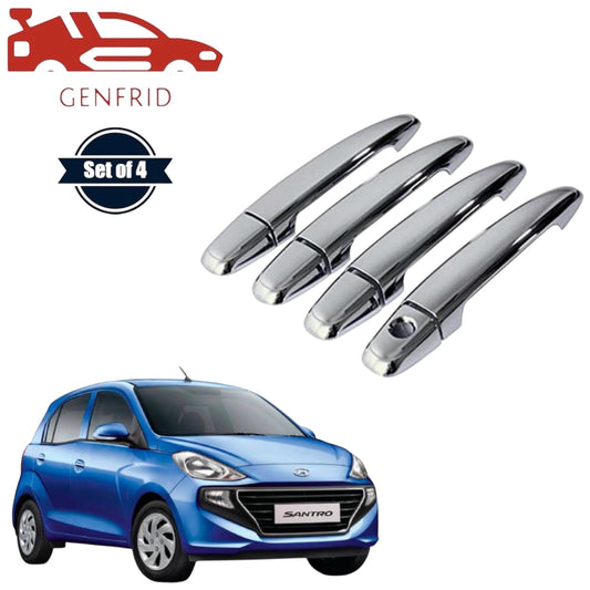 GENFRID Car Chrome Door Handle Covers For Hyundai Santro 2018-25