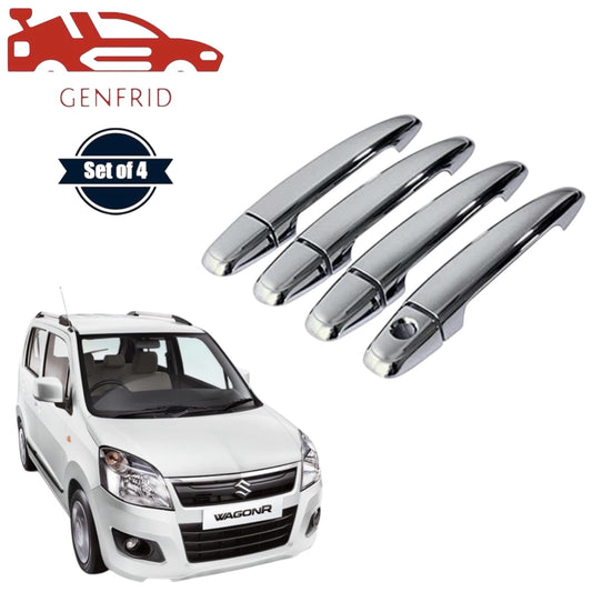 GENFRID Car Chrome Door Handle Covers For Maruti Wagonr 2010-18