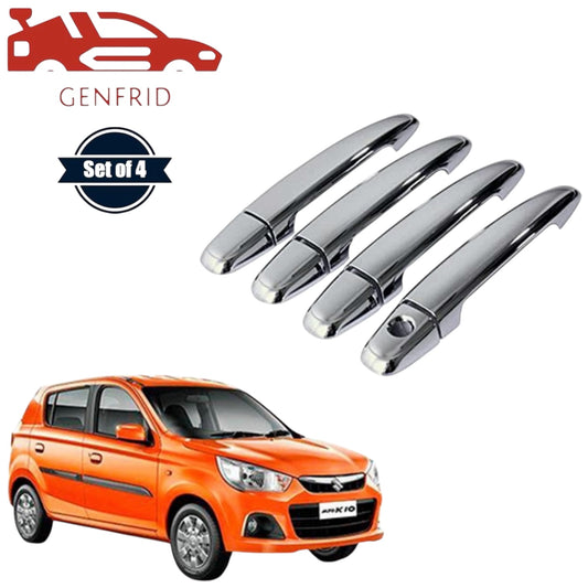 GENFRID Car Chrome Door Handle Covers For Maruti Alto K10 2010-13
