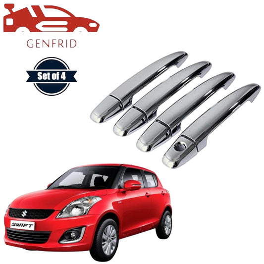 GENFRID Car Chrome Door Handle Covers For Maruti Swift 2012-17
