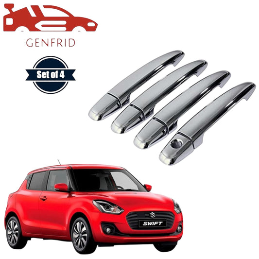 GENFRID Car Chrome Door Handle Covers For Maruti Swift 2018-23