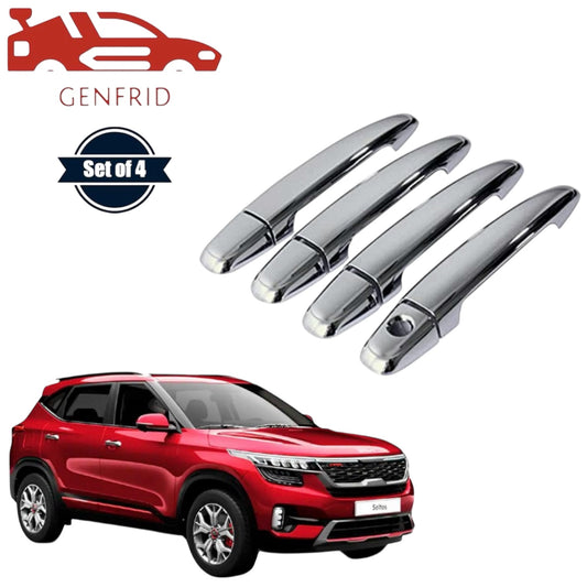 GENFRID Car Chrome Door Handle Covers For Kia Seltos