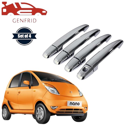 GENFRID Car Chrome Door Handle Covers For Tata Nano