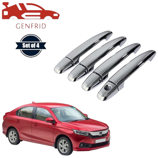 GENFRID Car Chrome Door Handle Covers For Honda Amaze 2018-25