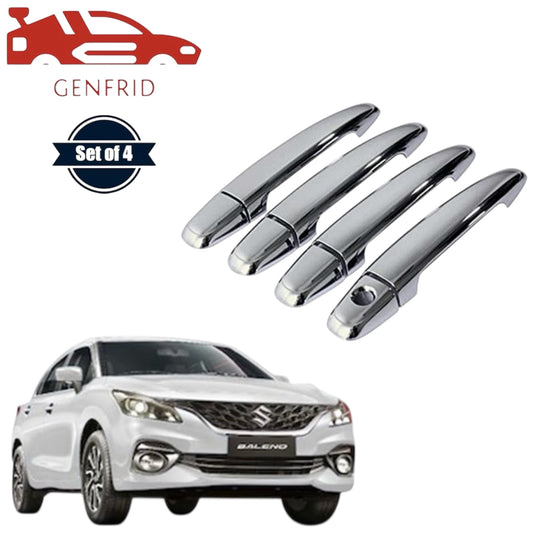GENFRID Car Chrome Door Handle Covers For Maruti Baleno 2022-25