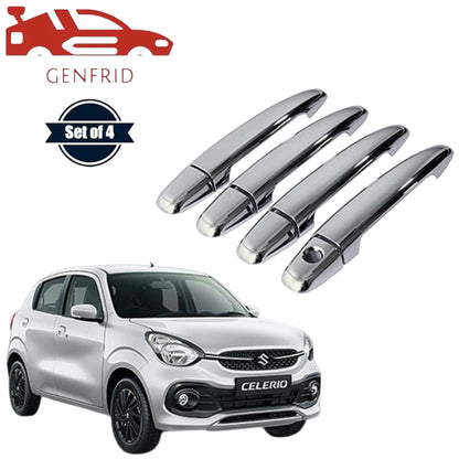 GENFRID Car Chrome Door Handle Covers For Maruti Celerio