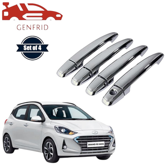 GENFRID Car Chrome Door Handle Covers For Hyundai I10 Nios