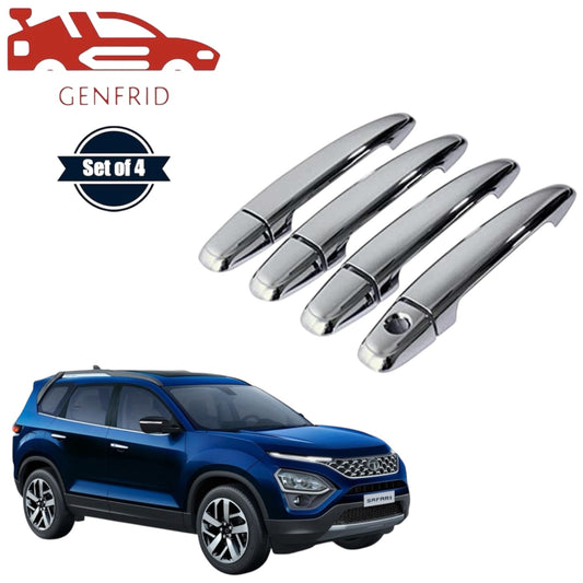 GENFRID Car Chrome Door Handle Covers For Tata Safari 2024-25
