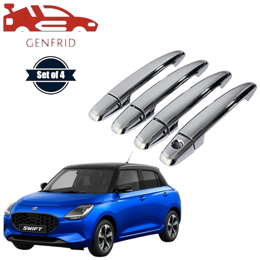 GENFRID Car Chrome Door Handle Covers For Maruti Swift 2024-25
