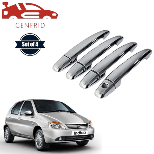 GENFRID Car Chrome Door Handle Covers For Tata Indica