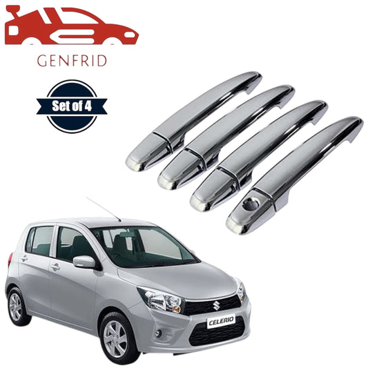 GENFRID Car Chrome Door Handle Covers For Maruti Celerio