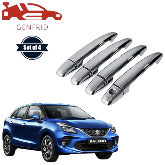 GENFRID Car Chrome Door Handle Covers For Maruti Baleno