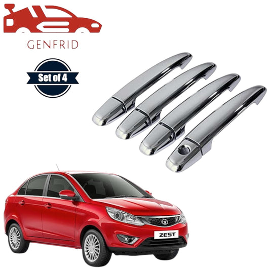 GENFRID Car Chrome Door Handle Covers For Tata Zest