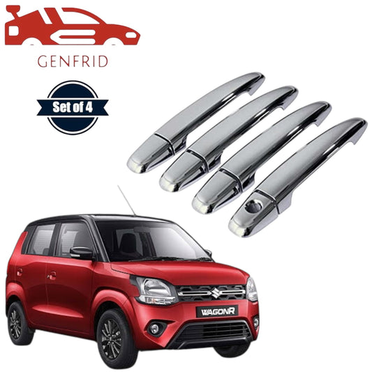 GENFRID Car Chrome Door Handle Covers For Maruti Wagonr 2019-25