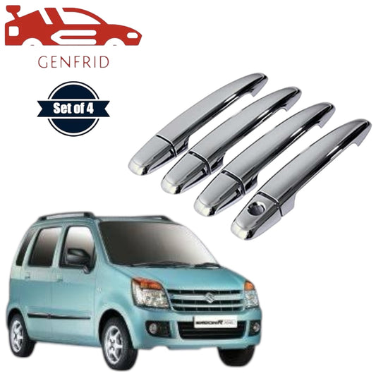 GENFRID Car Chrome Door Handle Covers For Maruti Wagonr 2006-09