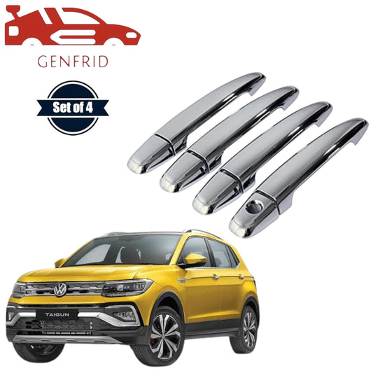 GENFRID Car Chrome Door Handle Covers For Volkswagen Taigun