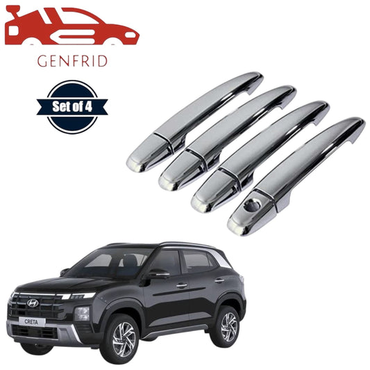 GENFRID Car Chrome Door Handle Covers For Hyundai Creta 2024-25