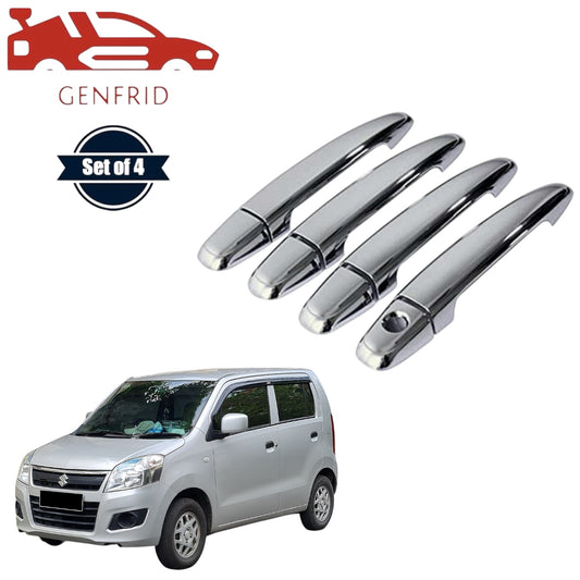 GENFRID Car Chrome Door Handle Covers For Maruti Wagonr 2010-18
