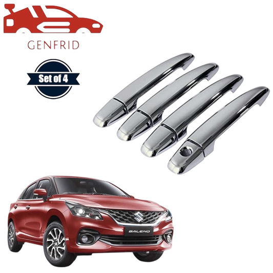 GENFRID Car Chrome Door Handle Covers For Maruti Baleno 2022-25