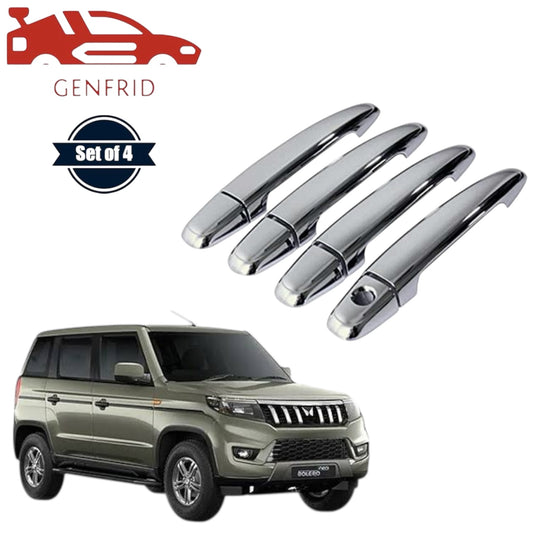 GENFRID Car Chrome Door Handle Covers For Mahindra Bolero Neo