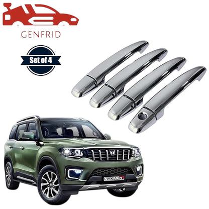 GENFRID Car Chrome Door Handle Covers For Mahindra ScorpioN