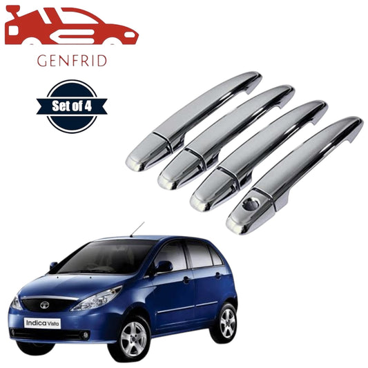 GENFRID Car Chrome Door Handle Covers For Tata Indica Vista