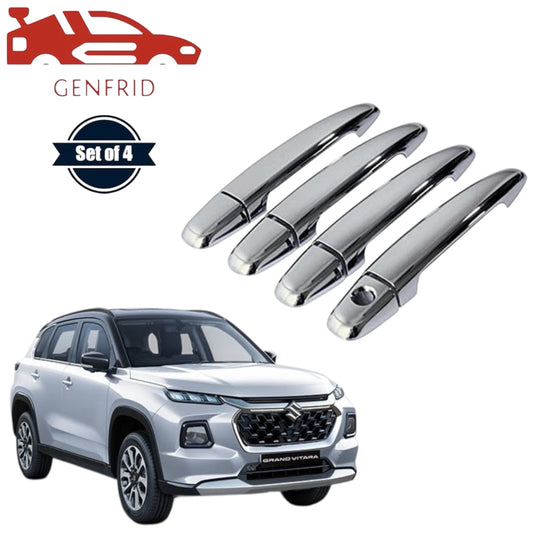 GENFRID Car Chrome Door Handle Covers For Maruti Grand Vitara